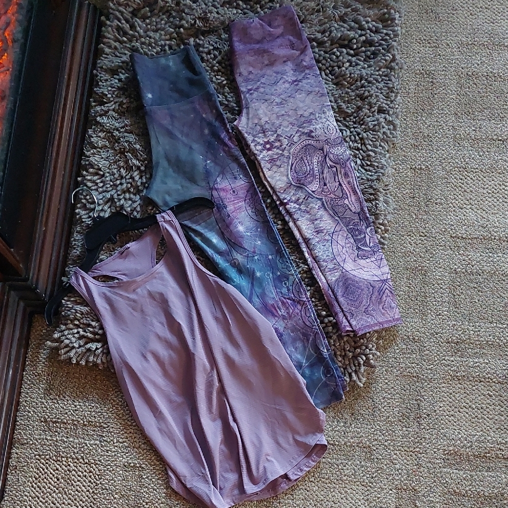 Workout Attire Bundle Of Leggings And Tank Top